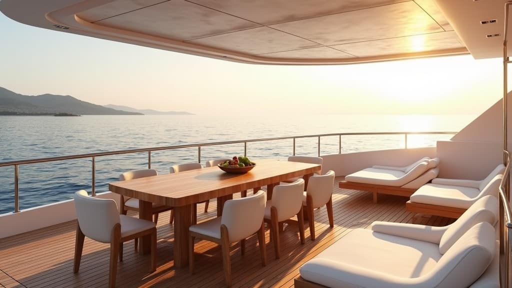 Yacht deck furniture