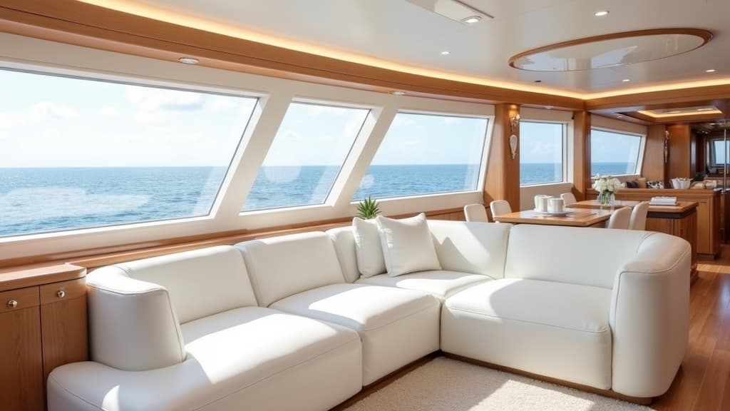 Luxury yacht interior