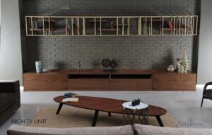Arch Metal Kitaplıklı TV Ünitesi