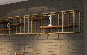 Arch Metal Kitaplıklı TV Ünitesi - Görsel 3